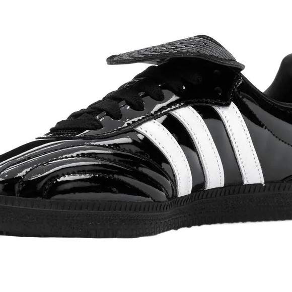 Adidas Glossy Black and White Sneakers - Picture 1 of 10